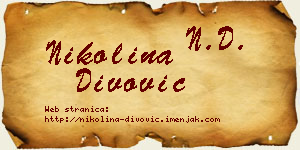 Nikolina Divović vizit kartica